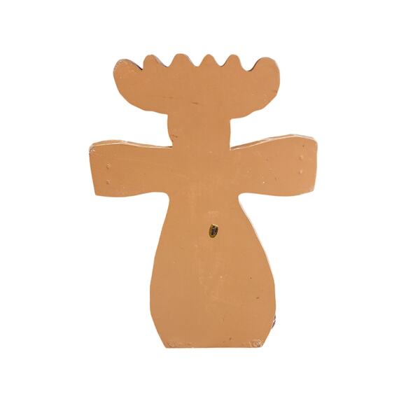 Vintage Moose Christmas Candy‎ Cane Holder Wood - Picture 2 of 4